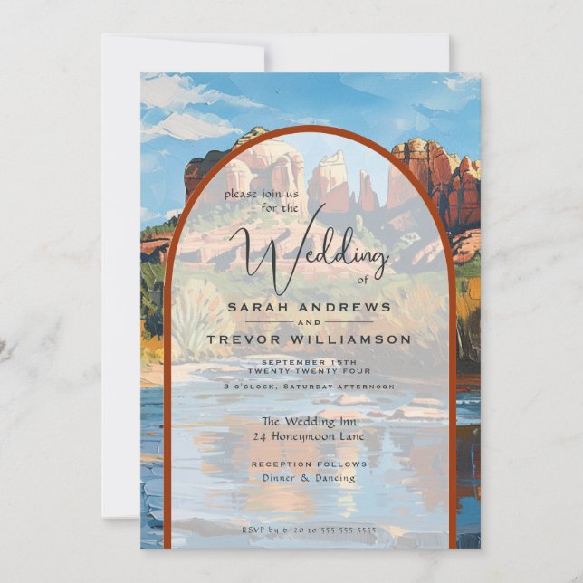 Sedona Arizona Red Rock Cathedral Invitation (Front)