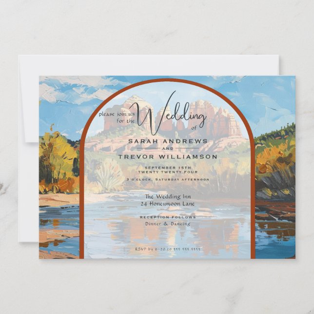 Sedona Arizona Red Rock Cathedral Invitation (Front)