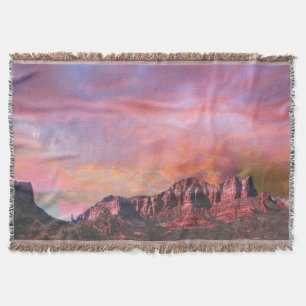 SEDONA ARIZONA Red Rock Sunset Throw Blanket