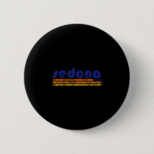 Sedona arizona retro vintage weathered hiking 6 cm round badge