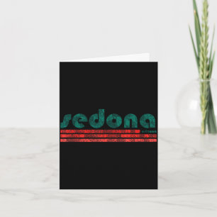 Sedona arizona retro vintage weathered hiking card