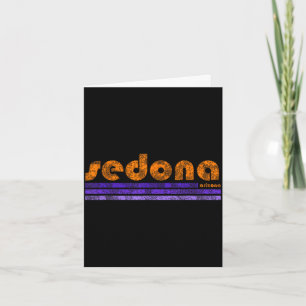 Sedona arizona retro vintage weathered hiking card