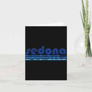 Sedona arizona retro vintage weathered hiking card