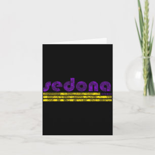 Sedona arizona retro vintage weathered hiking card