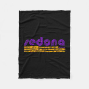 Sedona arizona retro vintage weathered hiking fleece blanket
