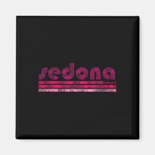 Sedona arizona retro vintage weathered hiking magnet