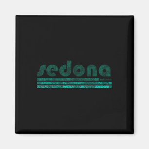 Sedona arizona retro vintage weathered hiking magnet