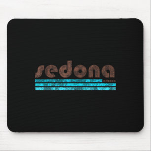Sedona arizona retro vintage weathered hiking mouse mat