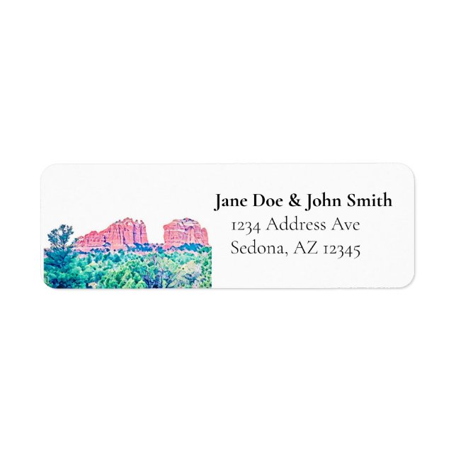 Sedona Arizona Return Address Labels (Front)