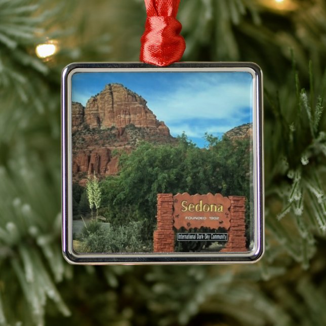Sedona Arizona Sign Metal Tree Decoration (Tree)