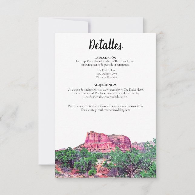 Sedona Arizona Spanish Dettales Card (Front)