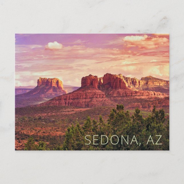 Sedona Arizona Sunset Postcard (Front)