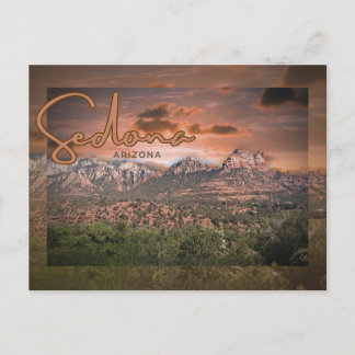 Sedona, Arizona Sunset Surreal Postcard