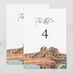 SEDONA Arizona Watercolor Table Number Card