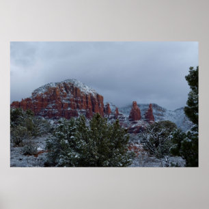 Sedona Arizona with Snow 2789 Poster