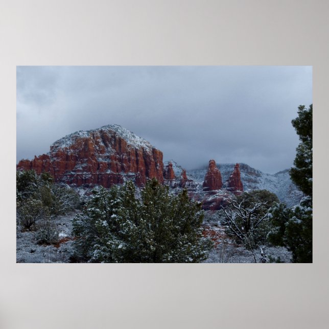 Sedona Arizona with Snow 2789 Poster (Front)