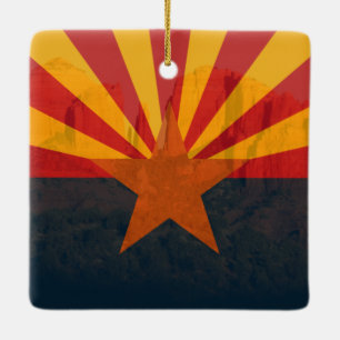 Sedona AZ Flag Ceramic Ornament