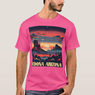 Sedona Az Hiking Outdoors Mountain Sedona Usa Retr T-Shirt