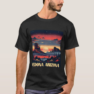 Sedona Az Hiking Outdoors Mountain Sedona Usa Retr T-Shirt