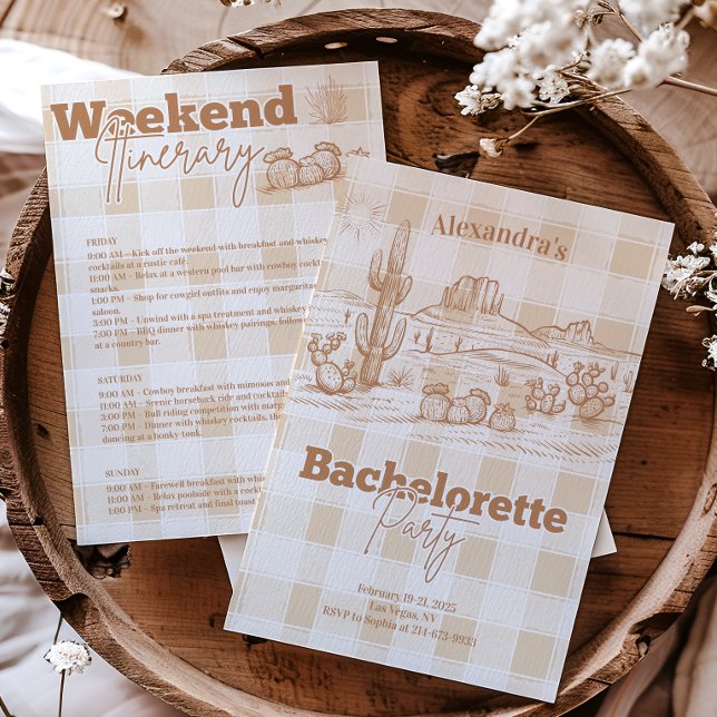 Sedona Bachelorette Trip Itinerary Invitation (Creator Uploaded)