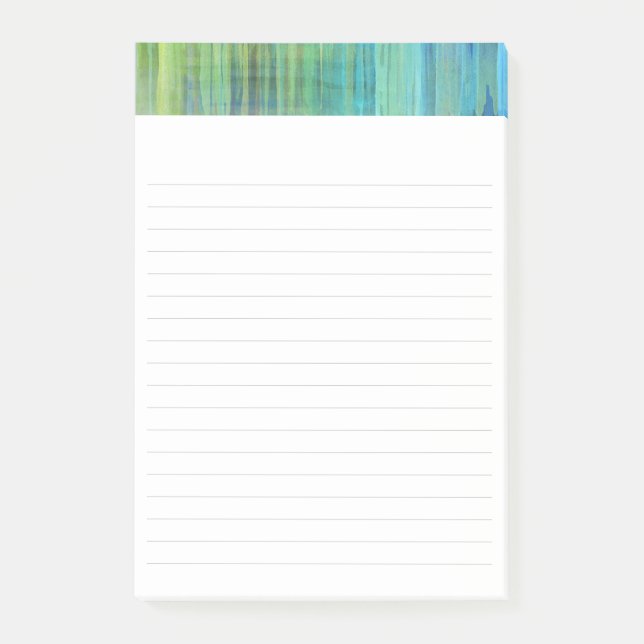 Sedona Falls Blue Aqua Lime 4" x 6" Post-it Notes (Front)