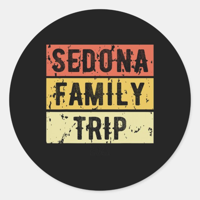 Sedona Family Trip 2021 Fun Matching Arizona Vacat Classic Round Sticker (Front)