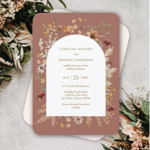 Sedona Garden Arched Wedding Invitation