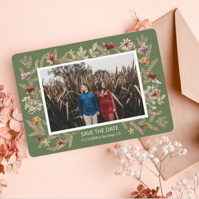 Sedona Garden Flat Save The Date Card (Creator Uploaded)