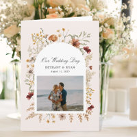 Sedona Garden Flowers Wedding Day Program