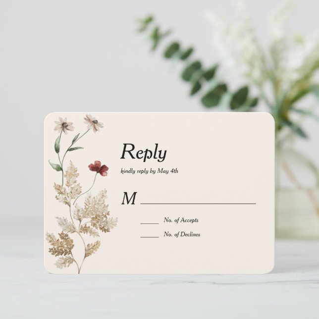 Sedona Garden RSVP Card (Standing Front)