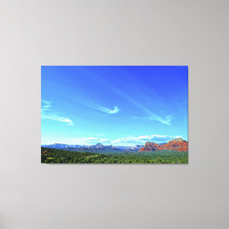 Sedona Mountain landscape angel clouds arriving Canvas Print