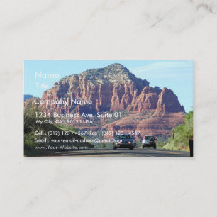 Sedona Mountains Car Road Business Card