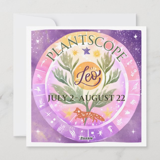 Sedona Plant Company Plantscope: Leo Holiday Card (Back)