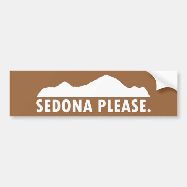 Sedona Please Bumper Sticker (Front)