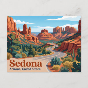 Sedona Red Rock Loop Road Arizona Postcard