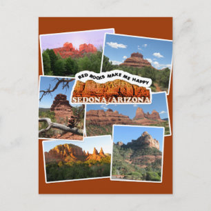 Sedona - Red Rocks make me happy! Postcard