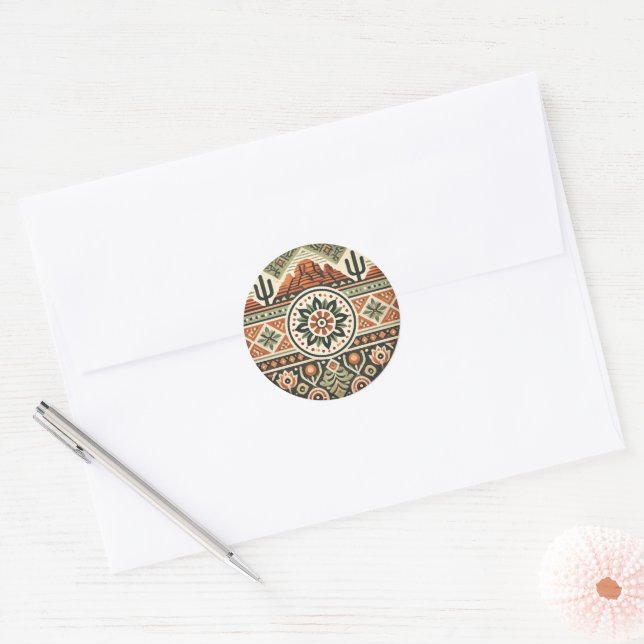 Sedona Southwest Desert Colours Sticker/Label Classic Round Sticker (Envelope)