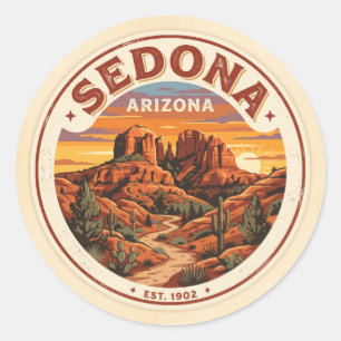 Sedona USA Classic Round Sticker