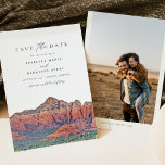 SEDONA Watercolor Desert Skyline Save the Date Invitation<br><div class="desc">This save the date features a watercolor painting of the gorgeous Sedona,  Arizona. Easily edit *most* wording to meet your needs and add your own photo or photos to the backside with your wedding website. This save the date is the perfect addition to your bohemian desert wedding.</div>
