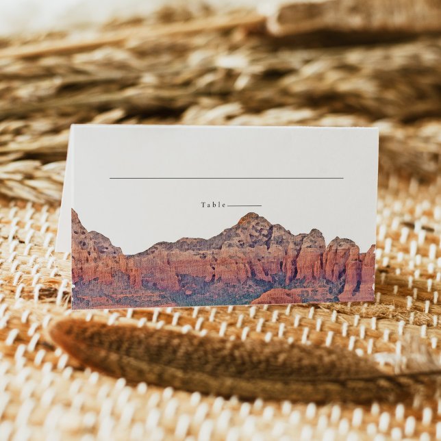 SEDONA Watercolor Desert Wedding Place Cards (Creator Uploaded)