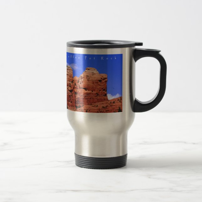 Sedona's Coffee Pot Sky Coffee Travel Mug (Right)