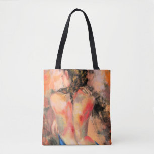 Seductive Lady - Abstract Woman Body Painting Art Tote Bag