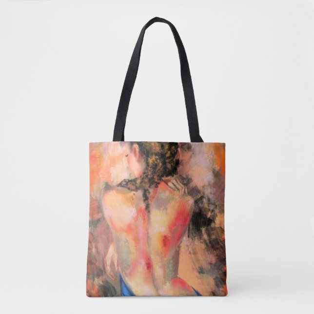 Seductive Lady - Abstract Woman Body Painting Art  Tote Bag (Front)