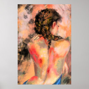 Seductive Lady Woman Body Poster Art - Painting