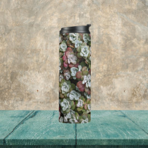 Sedum Spathulifolium Succulents Floral Thermal Tumbler
