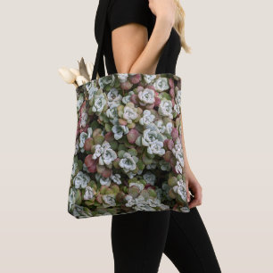Sedum Spathulifolium Succulents Floral Tote Bag