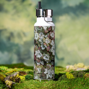 Sedum Spathulifolium Succulents Floral Water Bottle