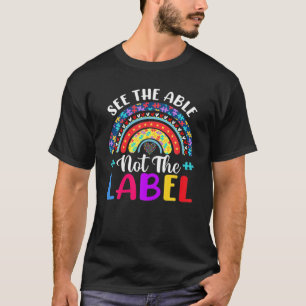 See Able Not Label Heart Support Autism Awareness T-Shirt