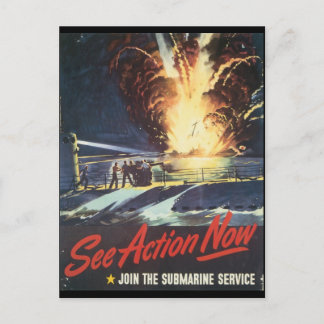 See Action Now World War II Postcard