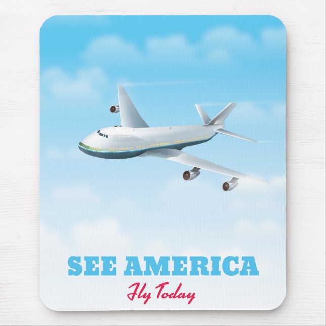 See America - Fly today! Mouse Mat (Front)